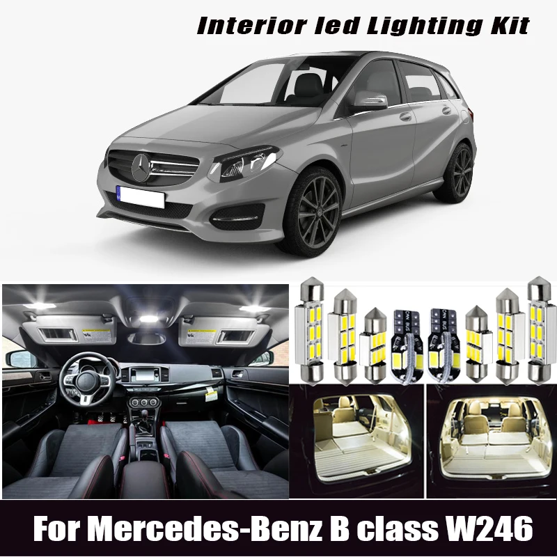 17 шт. светодиодный светильник номерного знака для Mercedes Benz B class W246 B160 B180 B200 B220 B250 B260 2012 +|Сигнальная лампа| |