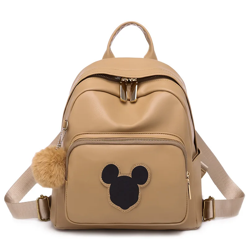 Disney Микки Маус мужская сумка на плечо женский рюкзак из искусственной кожи мультфильм Открытый Дорожный рюкзак Водонепроницаемый студенческий школьный рюкзак сумка - Цвет: 2