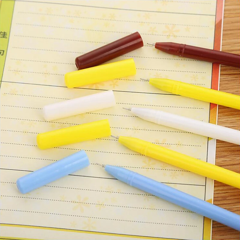 Красочная гелевая ручка с животным выражением DIY канцелярские принадлежности для школы Гладкие Черные и синие чернильные ручки 0,5 мм 5 шт