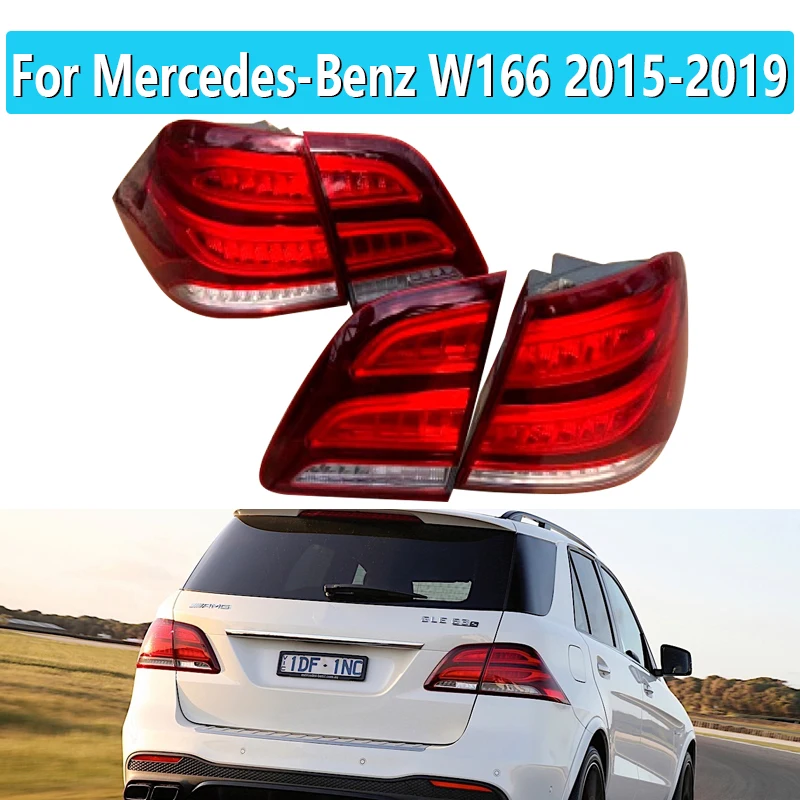 US $164.80 1 Set For MercedesBenz W166 GLE320 GLE350 GLE400 GLE500 GLE550 20152019 Red Rear Car LED Tail Light Brake Light