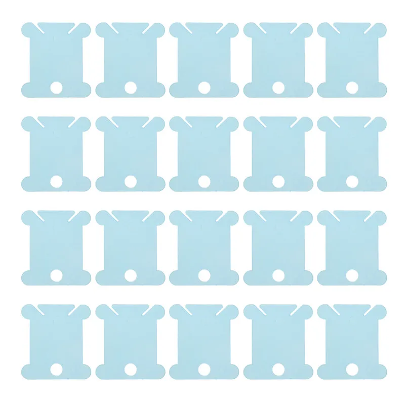 blue-20PCS Крестообразный держатель петли швейная нить 20 штук органайзер для ниток швейные инструменты аксессуары для вышивки поддержка намотки пластины - Цвет: blue-20PCS