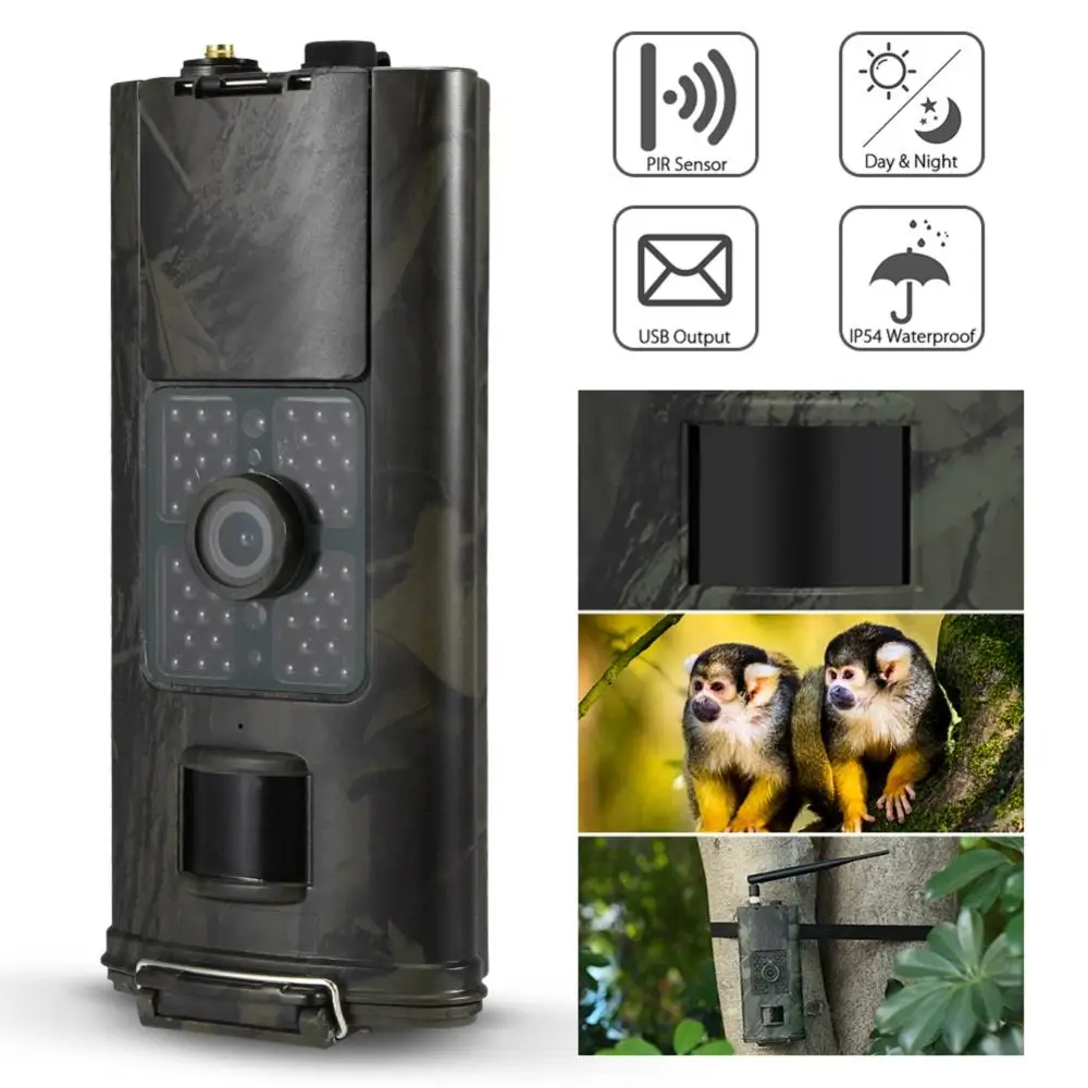 

Infrared Camera 2G GSM MMS SMS Wild Camera 0.5s Trigger Time 16MP IR Infrared Video Night Vision Wildlife HC 700M Hunting Camera