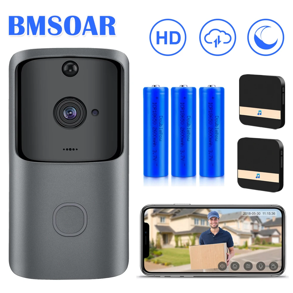 Беспроводной дверной звонок Bmsoar 720P HD с облачным приложением|Дверной звонок| |