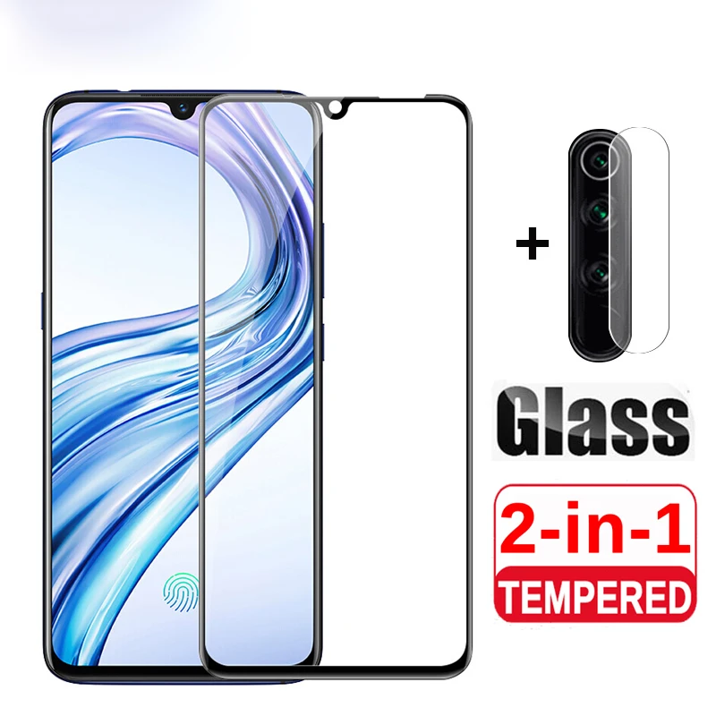 2 в 1 закаленное стекло для Xiao mi Red Note 8 Pro Защитное камеры 8T 7 Защитная пленка экрана