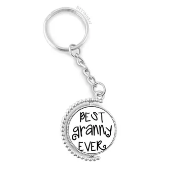 

Best Granny Ever Quotes Family Bless Rotatable Key Chain Ring Keyholder