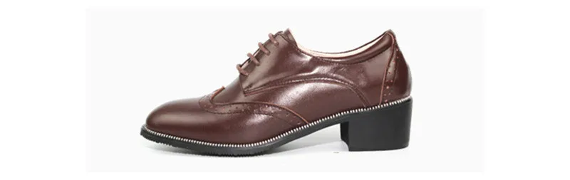 2020 Spring New British Women Pumps Brogues Genuine Leather High Heels Oxford Shoes For Woman Vintage Carved Pumps Women Shoes (5)