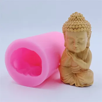 

3D Buddha Candle Molds Buddha Resin Mold Art Crafts Decor Mould DIY Handmade Soap Silicone Molds for Soap Candle Making