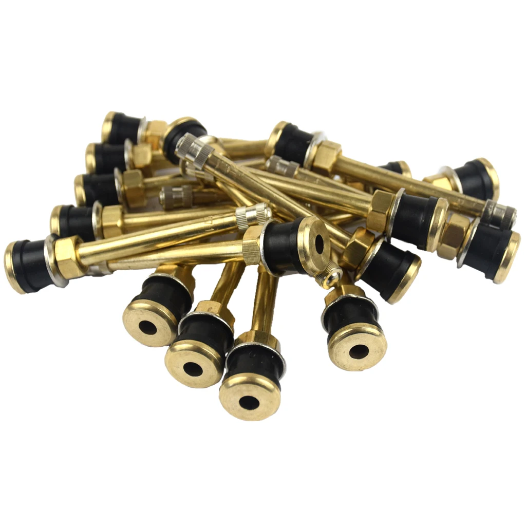 Brass Auto Tire Valve Extension Adaptor, Air Tyre Stem Extender Inflation Stright