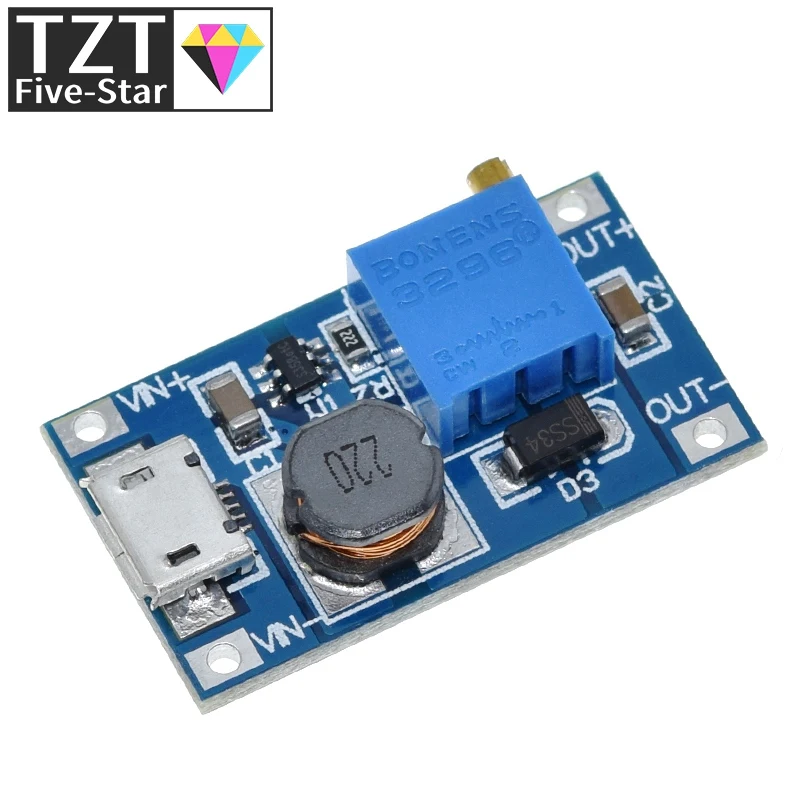 1/5/10PCS MT3608 DC-DC Step Up Converter Booster Netzteil Modul Boost Step-up Board MAX ausgang 28V 2A – Detail 21