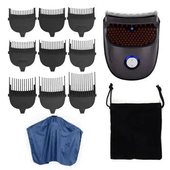 

Bald Head Hair Clipper Shortcut Self-Haircut Kit Hair Trimmer Cordless Rechargeable Hair Cutter Shaving Machine with 9 Combs P40