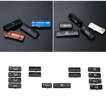 

14PCS Black Button Key Caps Repair Kit A/C Heater Switch For BMW 5 Series E39 X5 E53 M5 Car Accessories