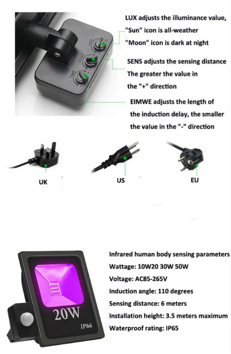 УФ светодиодный прожектор светильник IP66 30 Вт 50 Вт 80 Вт 100 Вт AC85-265V УФ прожектор светильник черный светильник s для DJ диско ночные клубы KTV сценический светильник влияние