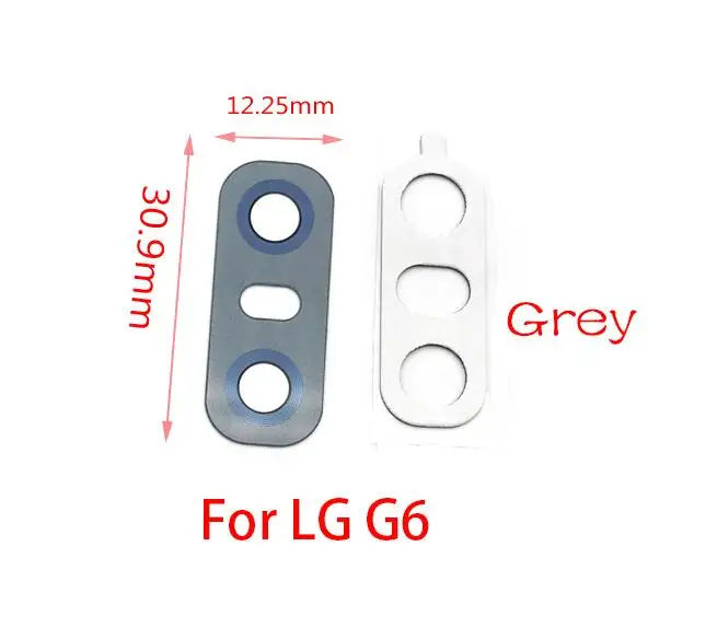 Задняя камера, стеклянная крышка объектива для LG V20 V30 G2 G5 G6 G7 Q6 K8 с адезивной наклейкой - Цвет: G6 Gray