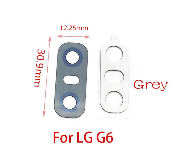 G6 Gray Задняя камера, стеклянная крышка объектива для LG V20 V30 G2 G5 G6 G7 Q6 K8 с адезивной наклейкой - Цвет: G6 Gray