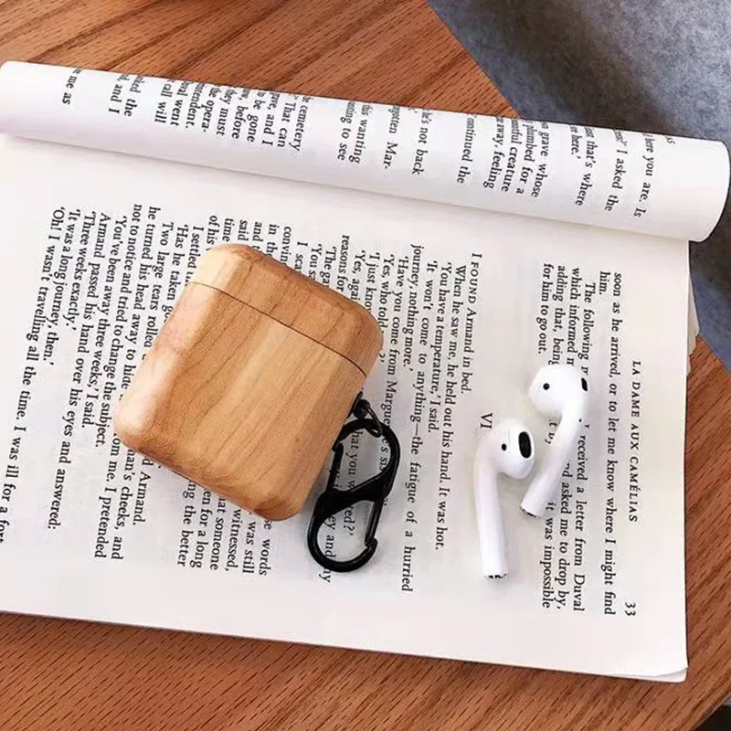 Style 6 Модные бамбуковые беспроводные bluetooth-наушники из цельного дерева, противоударный жесткий чехол для Apple Airpods 1 2, чехол для наушников - Цвет: Style 6
