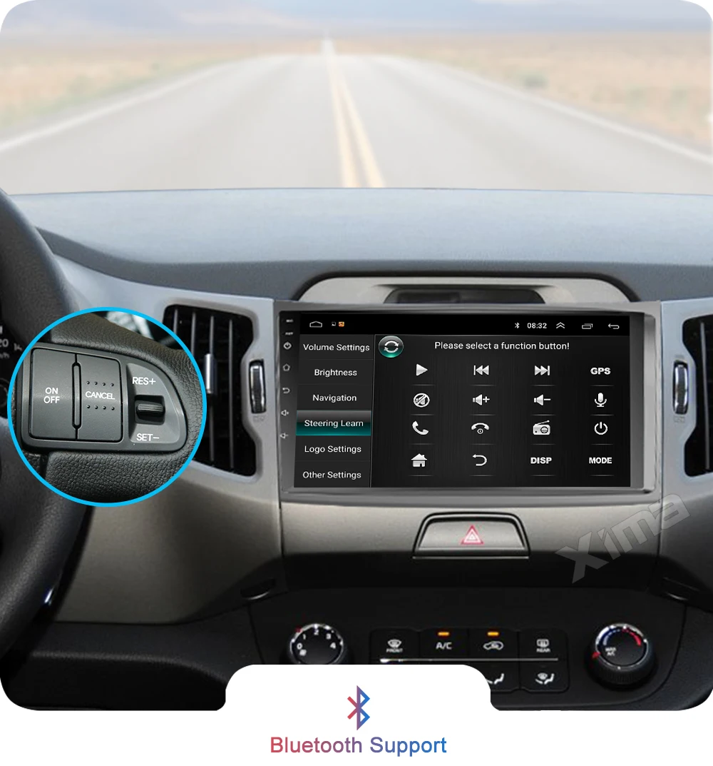 2Din Android 9,0 DSP авто радио Мультимедиа Видео плеер gps навигация для KIA Sportage 3 2010 2011- автомобильный радиоприемник