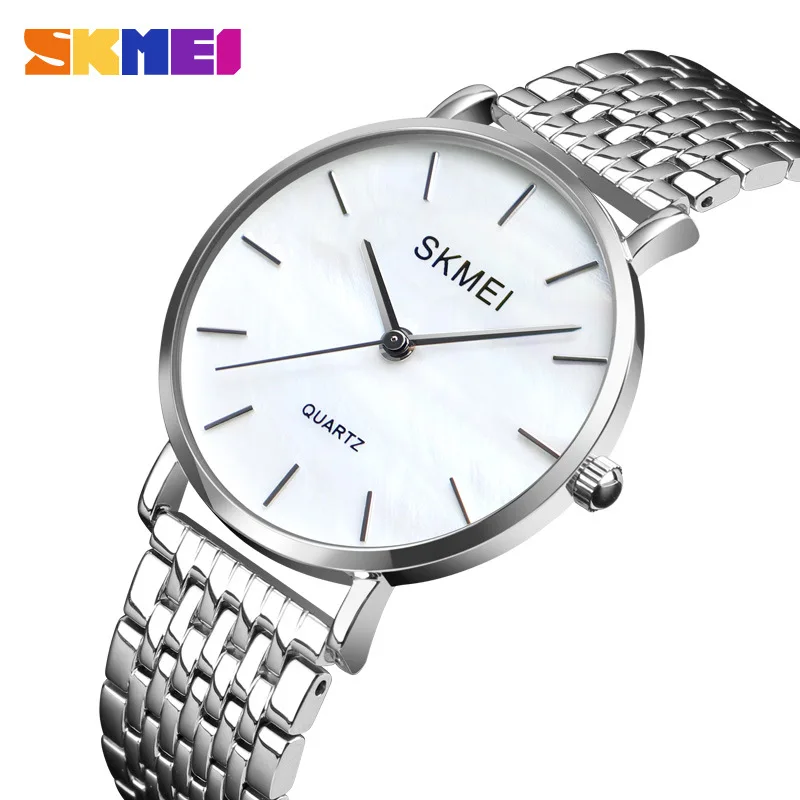 

Skmei Moment mj Mei Bei Surface WOMEN'S Quartz Watch Simple Waterproof Beauty Distinctions Movement Stainless Steel Women's Watc