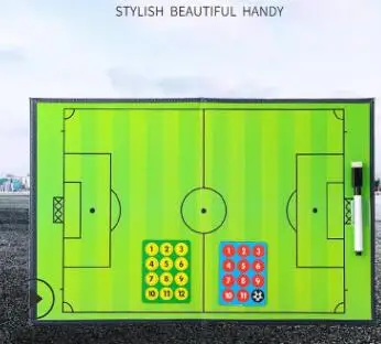High-end magnetic folding football tactic board with pen erasable coach teaching board sand table football tactic board graphic