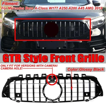 

W177 GT Grill For GTR Front Bumper Racing Grille Grill Models With Camera For Mercedes A-Class W177 A250 A200 A45 For AMG 2019