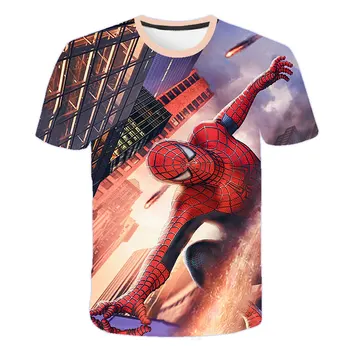 

New 3D printing children's animation men's and women's casual tops all-match streetwear round neck 4T-14T
