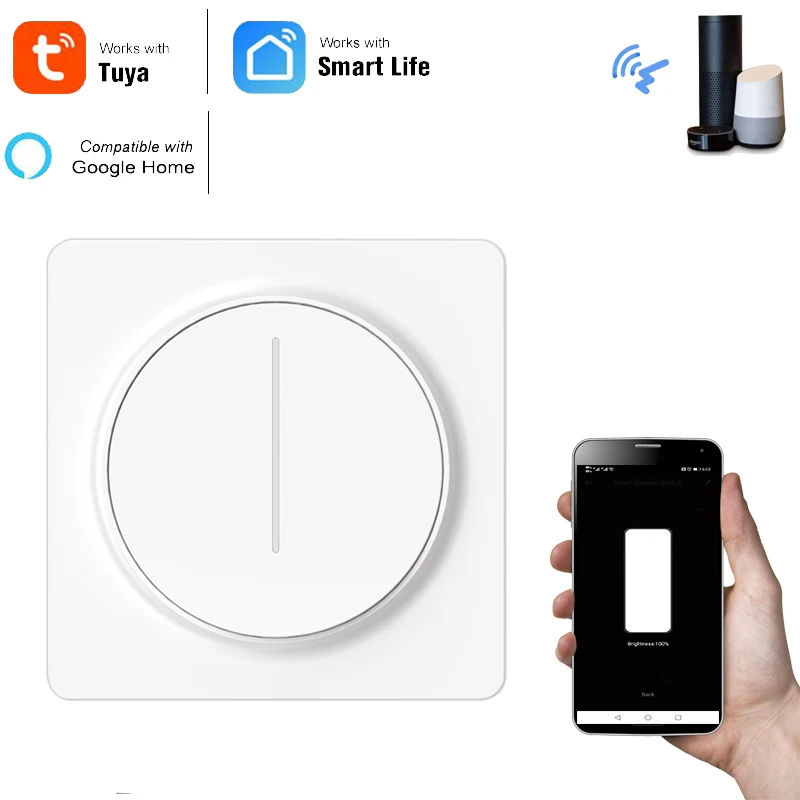 Tuya WiFi inteligente Dimmer interruptor regulador Control remoto táctil LED regulable voz Control con Alexa Google vida inteligente App