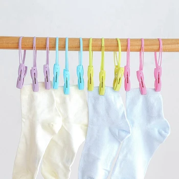 

24 Pcs Small Household Clips Windproof Anti-Skid Drying Tie Clothes Socks Underwear Panties Multi-Function Cable Clip