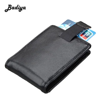 

Retro Men Wallet Cowhide Leather Short Money Clips Solid Color Coin Purse RFID Blocking Card Wallet Fashion Male Clutch Bag
