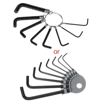 

8 in 1 Bicycle Spanner Hexagonal Wrench Bike Repair Tool Kit Key Ring Portable