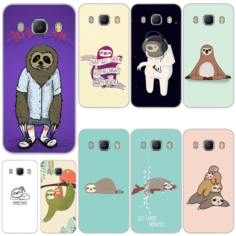 cute lazy sloth Matte Silicone Cases For Samsung galaxy J2 J4 Core J6 Plus J7 Prime Duo Max TPU Phone Case Silicon back Cover |