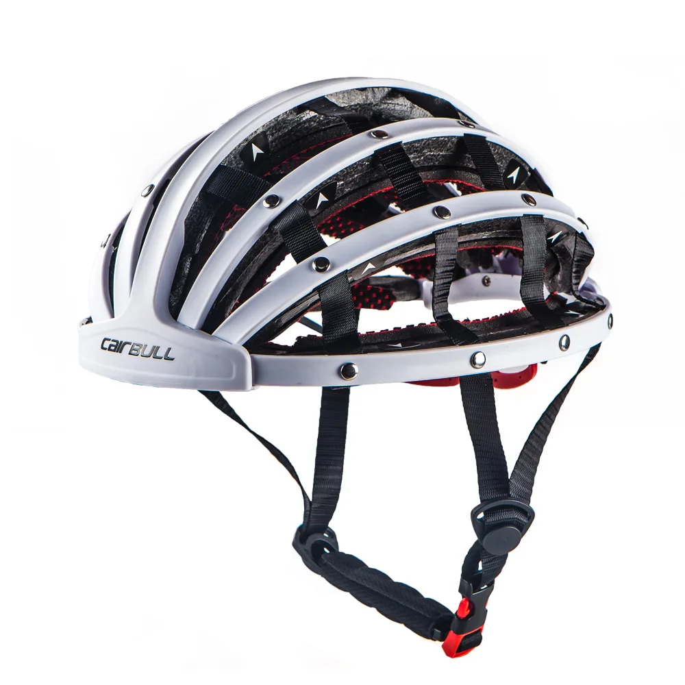 CAIRBULL прочный шлем складной портативный 260 г легкий шлем развлечения упражнения дорога велосипедный защитный шлем - Цвет: White