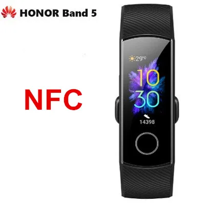 NFC Black Смарт-браслет huawei Honor Band 5 NFC, измеритель пульса, кислорода в крови, спортивный смарт-браслет huawei Honor Band 5, умный Браслет - Цвет: NFC Black