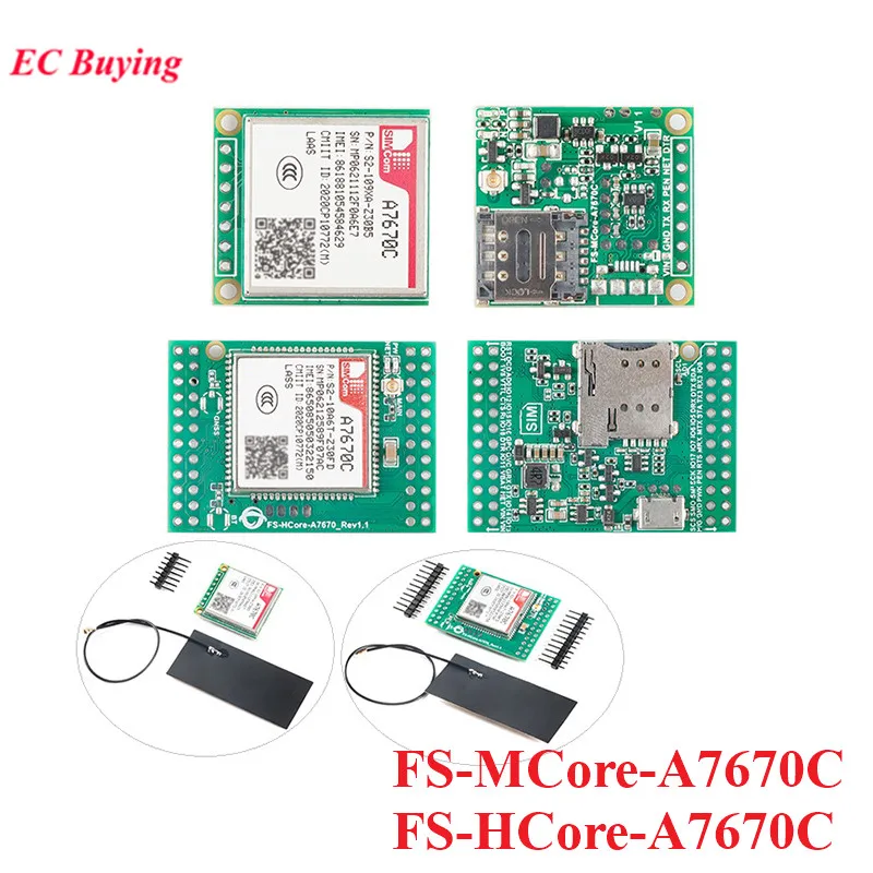 A7670C 4G модуль CAT.1 Core макетная плата Full Netcom с 2G LTE + GSM STM32 Soutines FS-MCore-A7670C | Электронные