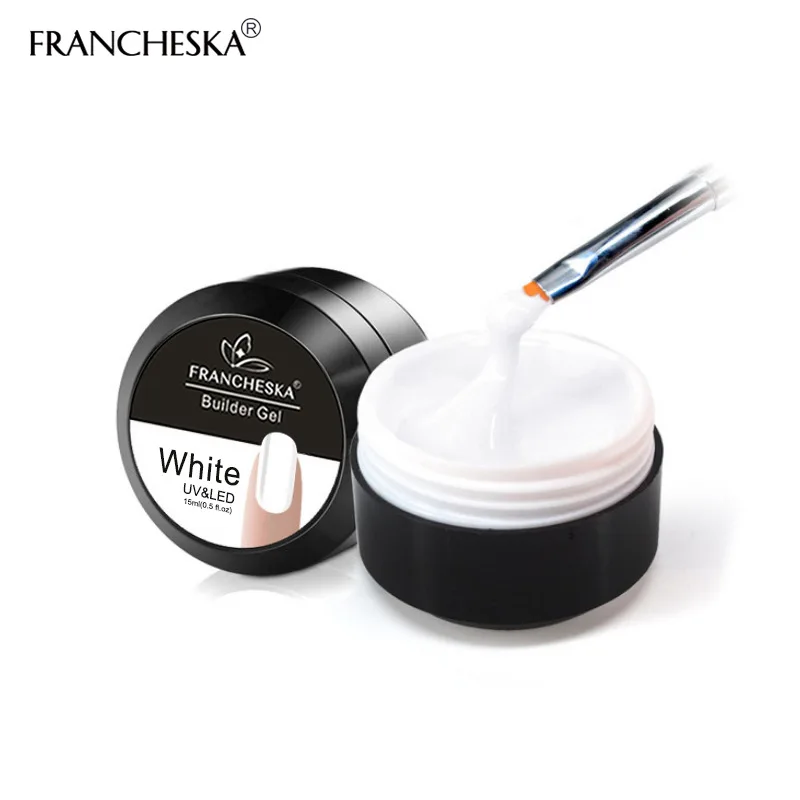 Francheska 15 мл гель для наращивания ногтей - Цвет: White