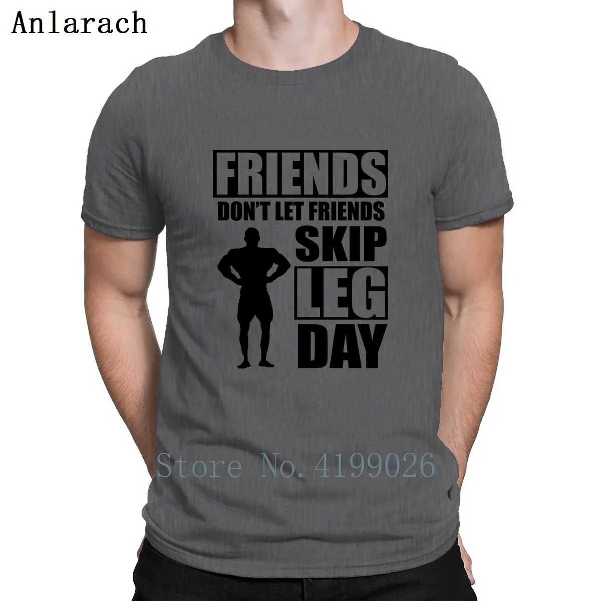 Футболка с принтом «Friends Don't Let Friends Skip Leg Day», Весенняя Мужская футболка с круглым воротником, лидер продаж