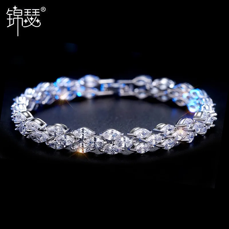 

Zither Bright Galaxy Horse Eye Copper with 3A Inlaid Bracelets Accessories Bracelets Women's Gift