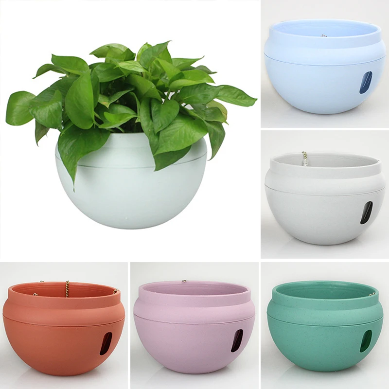 Self Watering Hanging Basket Flower Pot Garden House Plant Planters Decoration