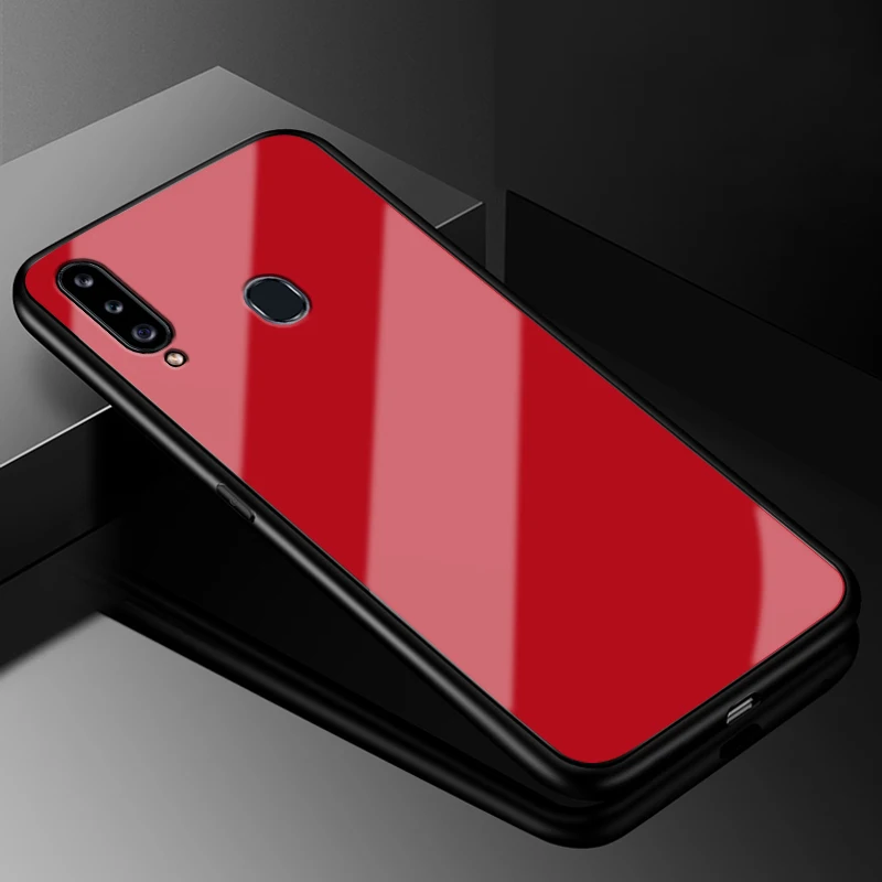 04 Для samsung M30S чехол PC Пластиковый стеклянный чехол для телефона черный ТПУ бампер чехол для samsung Galaxy M30 s m 30 M30S закаленное покрытие - Цвет: 04