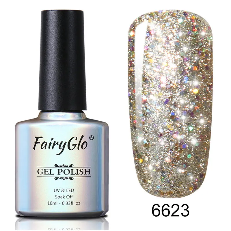 FXJ6623 FairyGlo 10 мл блеск Звездный Гель-лак УФ-гель для ногтей Гибридный лак Гель-лак верхняя основа праймер краска Полупостоянный Гель-лак - Цвет: FXJ6623