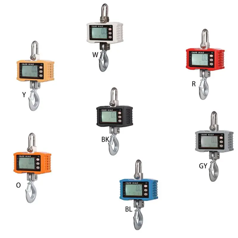 

New 1000KG/2000LBS Digital Hanging Scale Industrial Heavy Duty Crane Scale with Accurate Reloading Spring Sensor qyh
