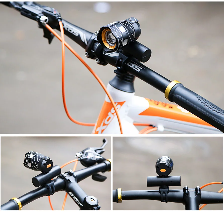 Basecamp 15000LM Free Zoom Waterproof T6 LED Bicycle Light Bike Front Lamp Torch Headlight with USB Rechargeable Cycling light