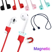 Fone De Ouvido силиконовые анти потери магнитные проводные наушники для Apple Airpods 2 1 Air Pods Bluetooth Беспроводные наушники