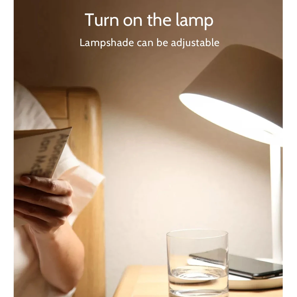 Для Xiaomi Yeelight светодиодный настольный светильник Лупа YLCT02YL YLCT03YL умная настольная лампа Wi-Fi сенсорная регулируемая поддержка беспроводной зарядки приложение