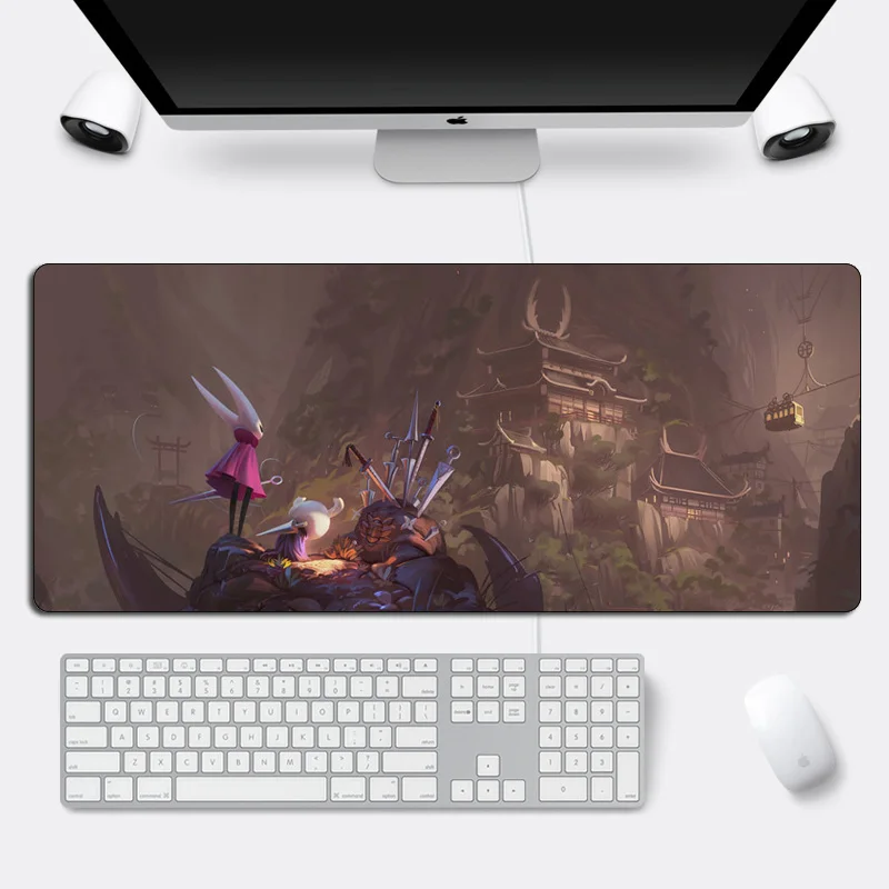 70x30 см полый игровой коврик для мыши рыцарь, мультяшный фиксирующий край, коврик для мыши геймер XXL, резиновый прочный большой коврик для ноутбука, компьютера, стола