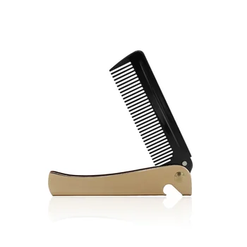 

Mythus Stainless Steel Beard And Mustache Styling Comb Detangling Hair Anti Static Beard Comb Folding Pocket Comb For Men Women