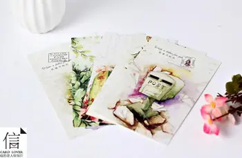 

Lovers Letter Postcard "To You From Afar" Retro Postmark Collection Art Lenticular Recycled Recordable 14.3*9.3cm 30pcs