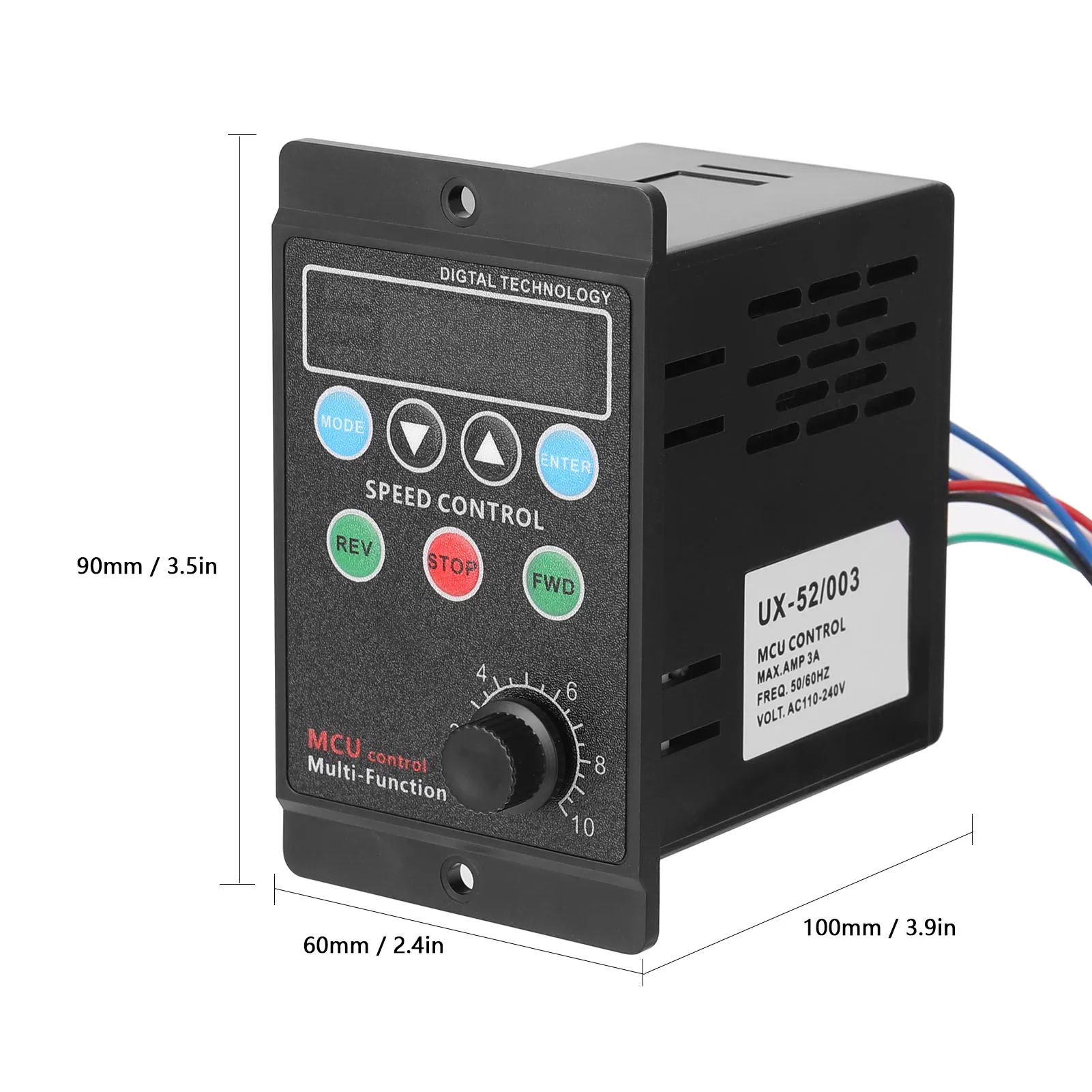 Multifunctional 400W AC220V Motor Speed Controller Motorspeed Regulator Controller Display Rate Target Value Settable