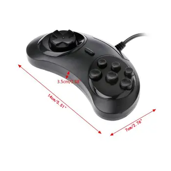 

Wired USB Classic Gamepad 6 Buttons Game Controller Joypad Handle for SEGA MD2 K92F