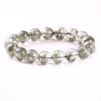 

Natural gemstone green ghost crystal bracelet, yoga energy bracelet for men and women, fashion crystal jewelry