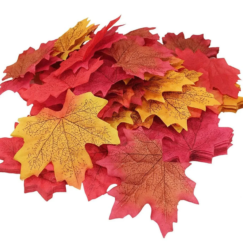 

Mixed Fall Fake Flower Leaf Artificial Silk Maple Leaves Assorted Decoration for Valentines Day Home Wedding Party