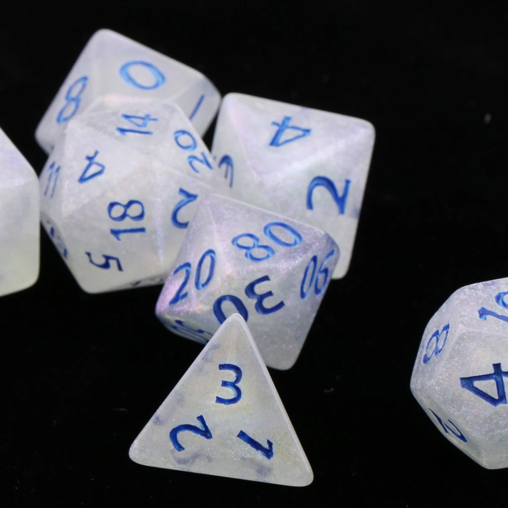 7Pc Multi-sided Dices Set D4-D20 MTG DND RPG Board Game Dice for D&D Roleplaying Party Casino Table Game Toy